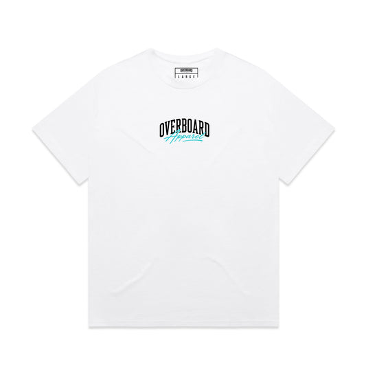 OVBD White/Teal Heavy Oversized Tee