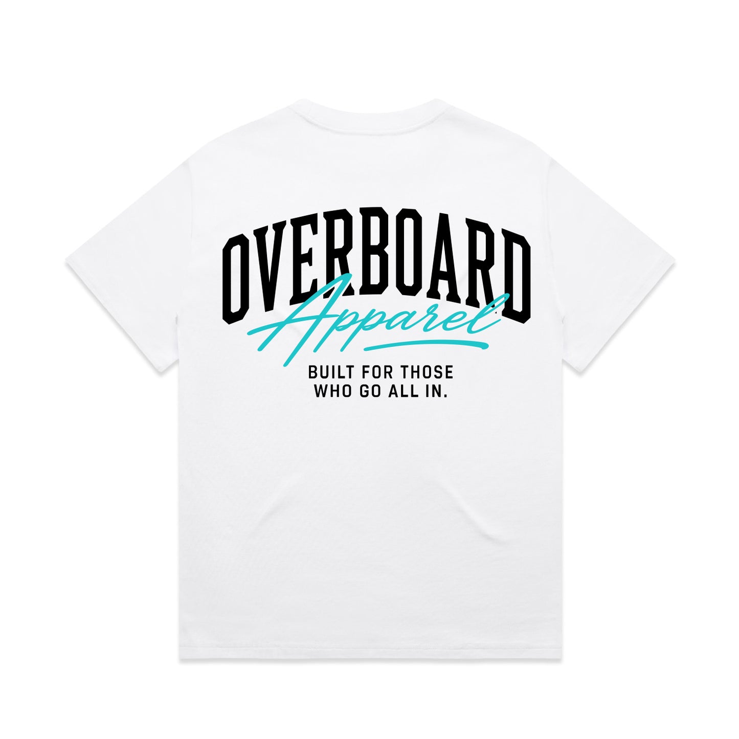 OVBD White/Teal Heavy Oversized Tee