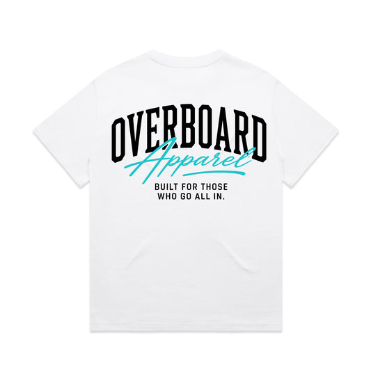 OVBD White/Teal Heavy Oversized Tee